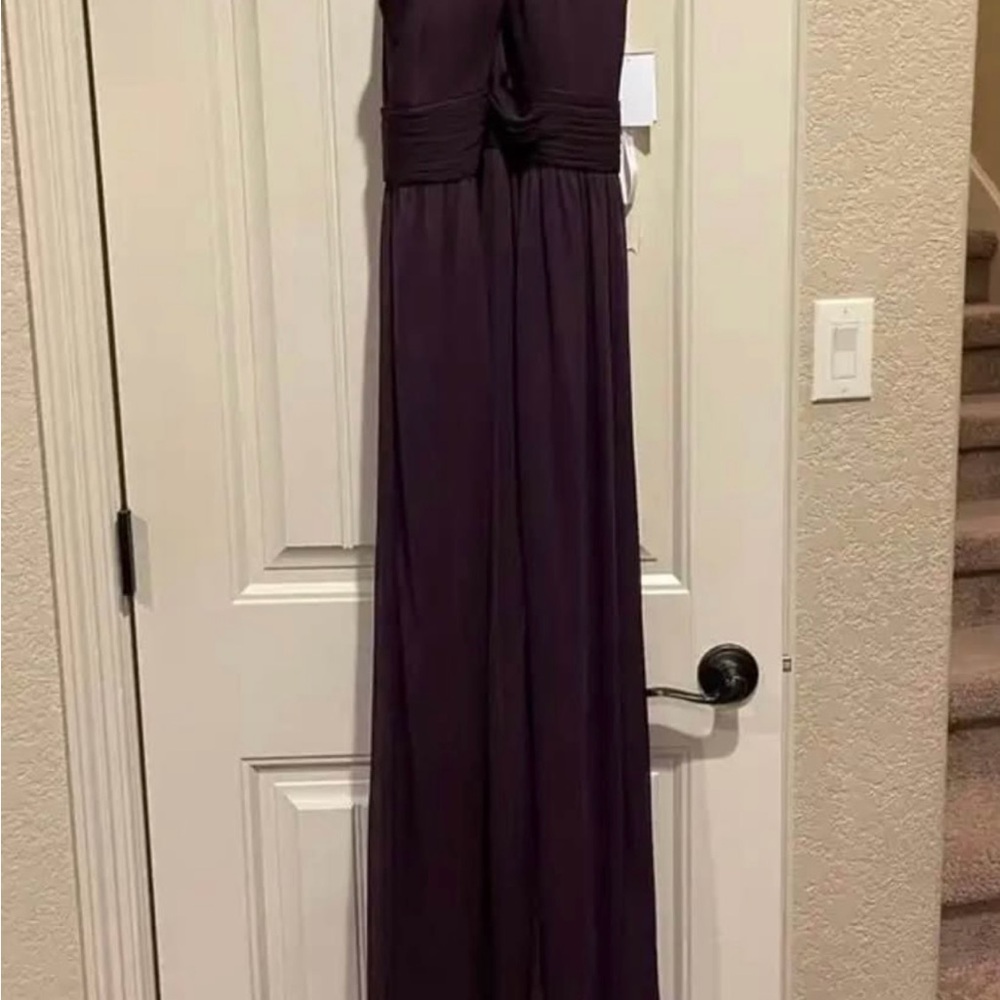 Elegant Purple Strapless Gown